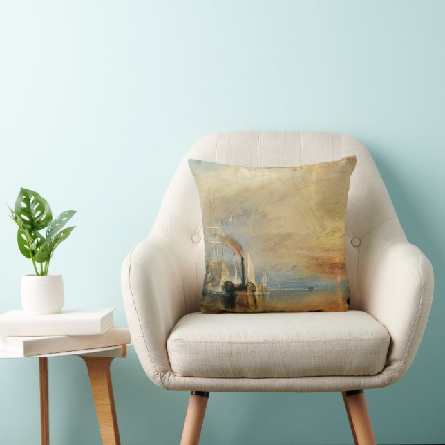 Coussin The Fighting Temeraire de Joseph Turner, Art marit (Chaise)