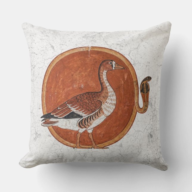 Coussin The Great Honker: Ancient Egyptian Solar Goose (Recto)