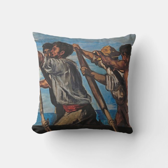 Coussin The Rowers (by Hans von Marées) (Recto)
