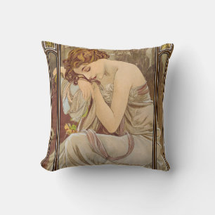 Coussin The Times of the Day, Night's Rest, 1899 par Mucha