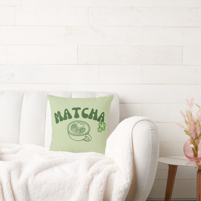 Coussin Thé vert matcha, Tout est meilleur avec du matcha (Canapé)