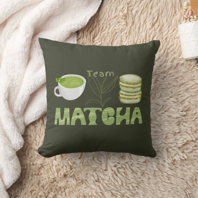 Coussin Thé vert matcha, Tout est meilleur avec du matcha (Couverture)
