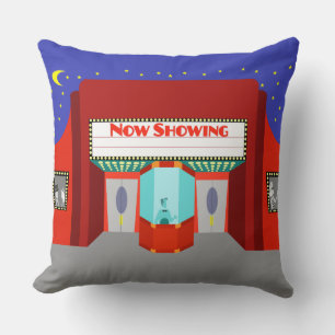 Coussin Théâtre de cinéma rétro Pillow