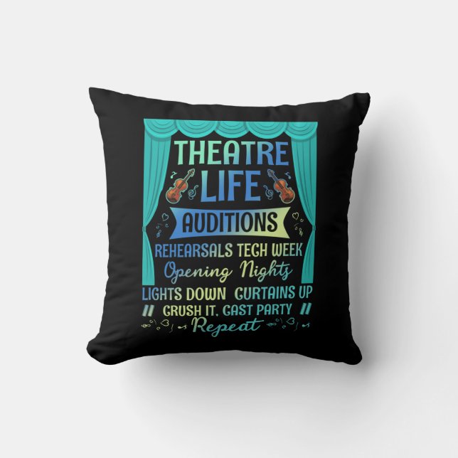 Coussin Theatre Life Auditions Acteur Nerd Théâtre musical (Recto)