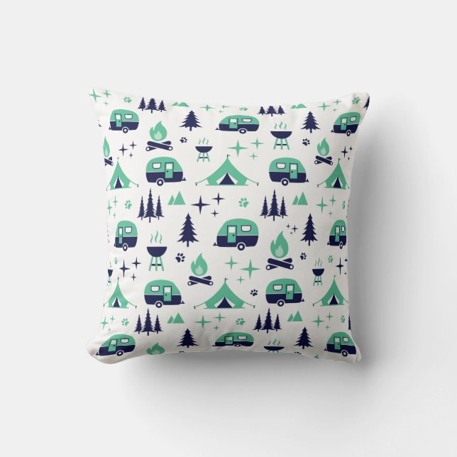 Coussin Thème Camping (Recto)