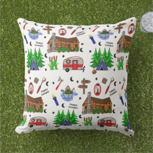 Coussin Thème Camping ou Midwest