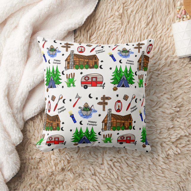 Coussin Thème Camping ou Midwest (Couverture)