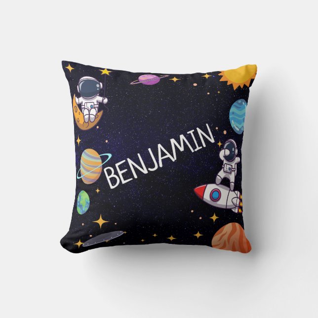 Coussin Thème de décollage mignon pour tout âge (Recto)