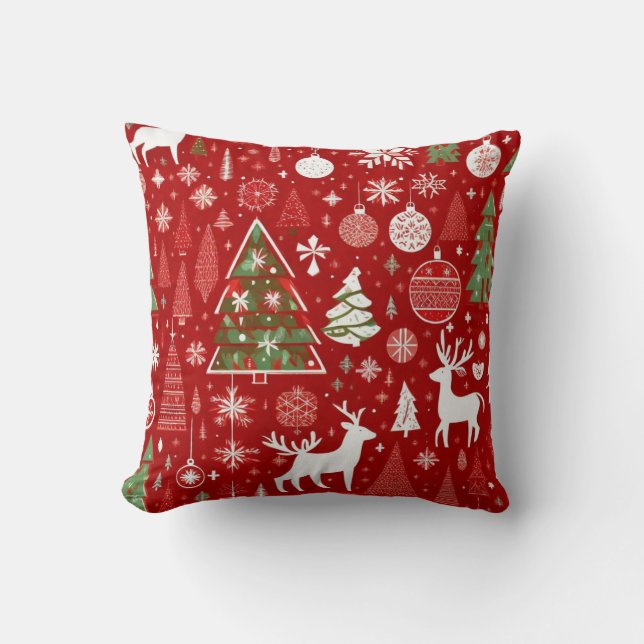Coussin Thème de Noël Flambeaux de Noël (Recto)