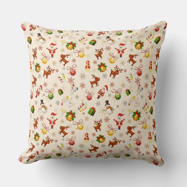 Coussin Thème de Noël Jeu d'oreiller (Recto)