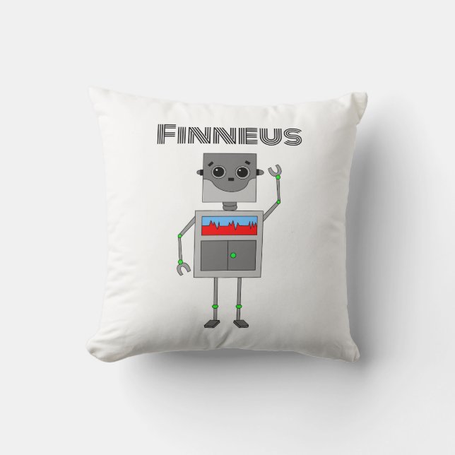 Coussin Thème de Robot Personnalisé   (Recto)