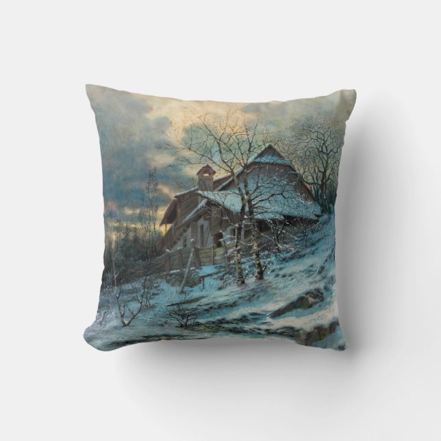 Coussin Thème d'hiver par Angyal Vojtech (Recto)