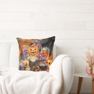 Coussin Thème Halloween pour les amoureux de chats siamois