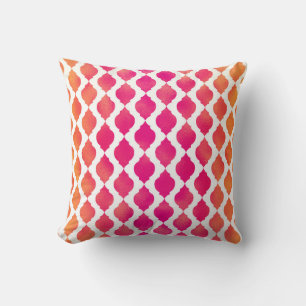 Coussin Thème indien marocain arabe rose et orange Glam