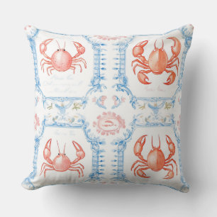 COUSSIN THÈME NAUTIQUE ROSE BLEU BLANC PASTEL