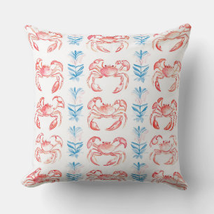 COUSSIN THÈME NAUTIQUE ROSE PÂLE BLEU BLANC