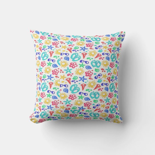 Coussin Thème plage (Recto)