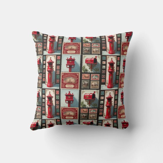 Coussin Thème postal classique Décor maison (Verso)