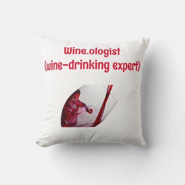 Coussin Thème vin amusant  (Recto)