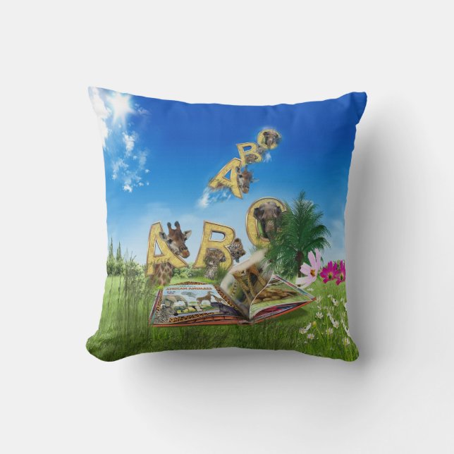 Coussin Thèmes ABC Capital Alphabet. (Recto)