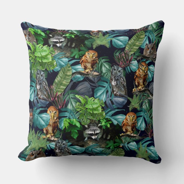 Coussin thèmes de célébration de fête nocturne en direct (Recto)