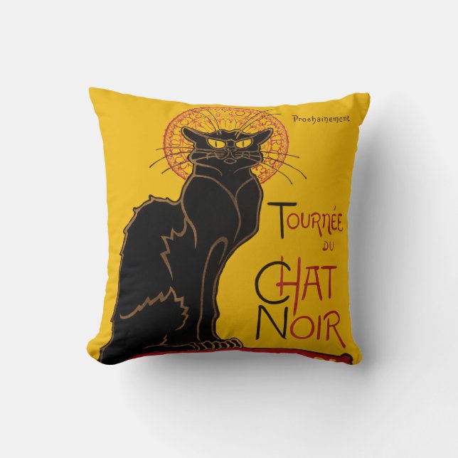 Coussin Theophile Steinlen - Le Chat Noir Vintage (Recto)