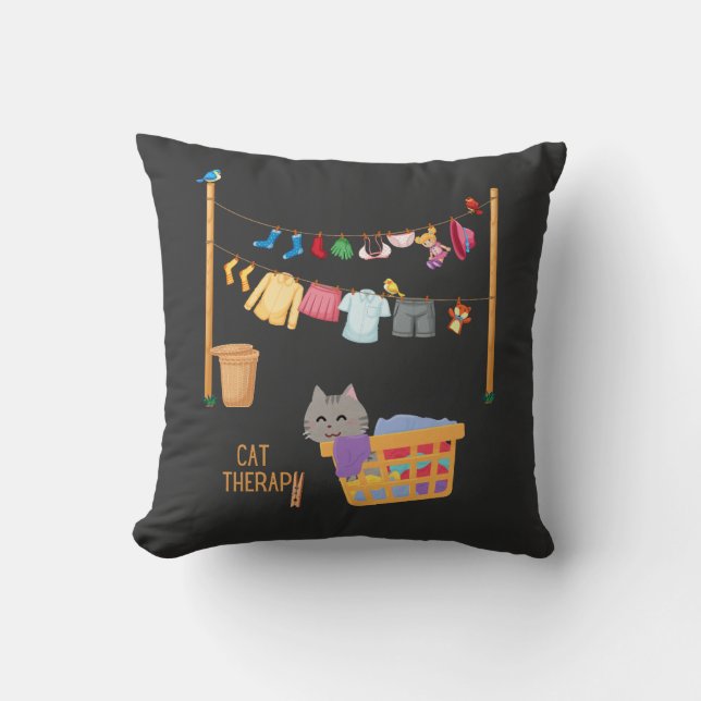 Coussin Thérapie de chat (Recto)