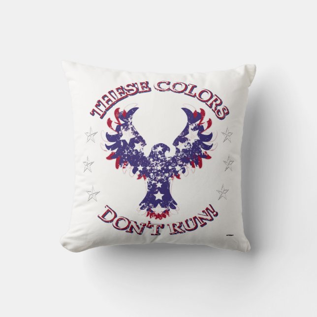 Coussin These Colors Don't Run ! Eagle Stars et Stripes (Recto)