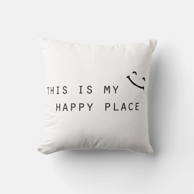 Coussin thiis my happy place moy design (Recto)