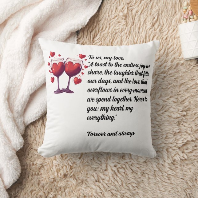 Coussin Throw Cushion “To us, my love" (Couverture)