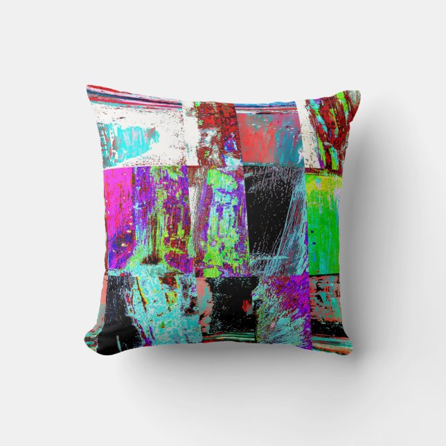 Coussin Throw Pillow – Abstract Grid (Recto)