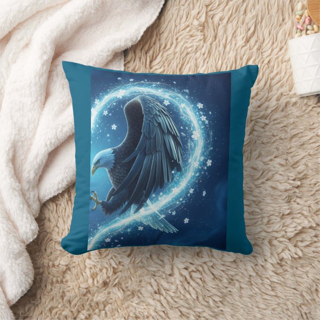 Coussin Throw Pillow Bald Eagle Heart - Forever and Ever (Couverture)