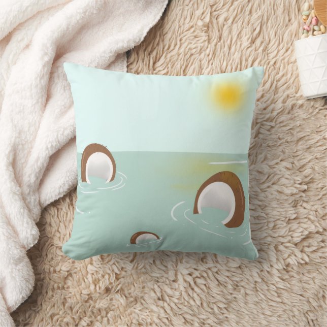 Coussin throw pillow - coconut island (Couverture)