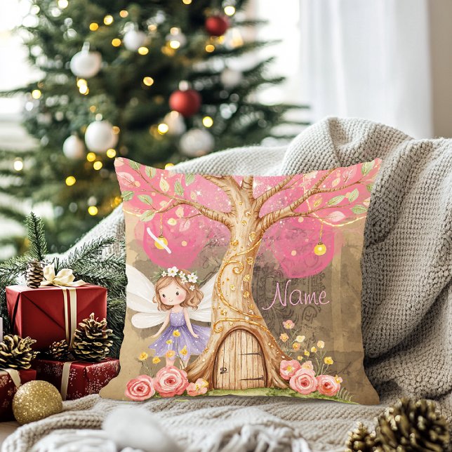 Coussin Throw Pillow fée de printemps colorée (Créateur téléchargé)