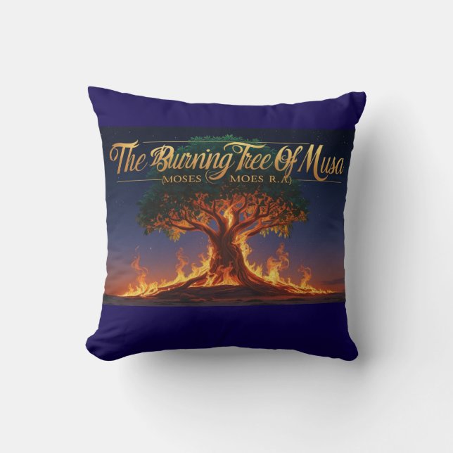 Coussin Throw Pillow- Islamic "The Burning Tree Of Musa" (Recto)