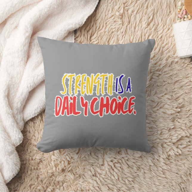 Coussin Throw Pillow – Minimalist Motivational Home Décor (Couverture)