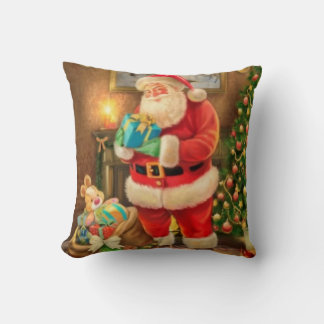 Coussin Throw Pillow Santa Clause in the house