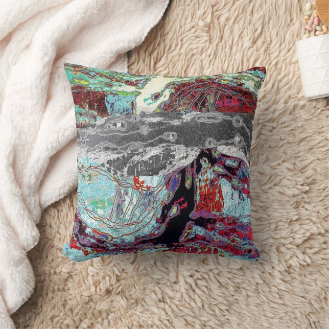 Coussin Throw Pillow – Strata Pulse (Couverture)