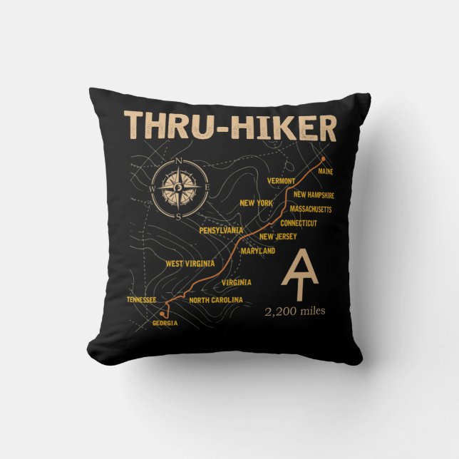 Coussin Thruh Hiker Appalachian Trail Randonnée (Recto)