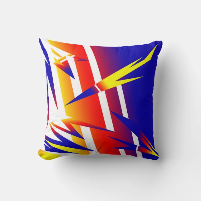 Coussin Thunder Art Abstrait Vibrations Positives (Recto)