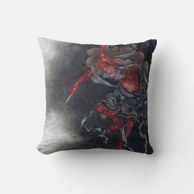 Coussin Thunder God, Hokusai (Recto)
