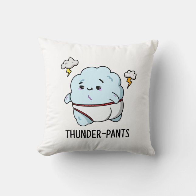 Coussin Thunderpants Funky Cloud Météo Pun (Recto)