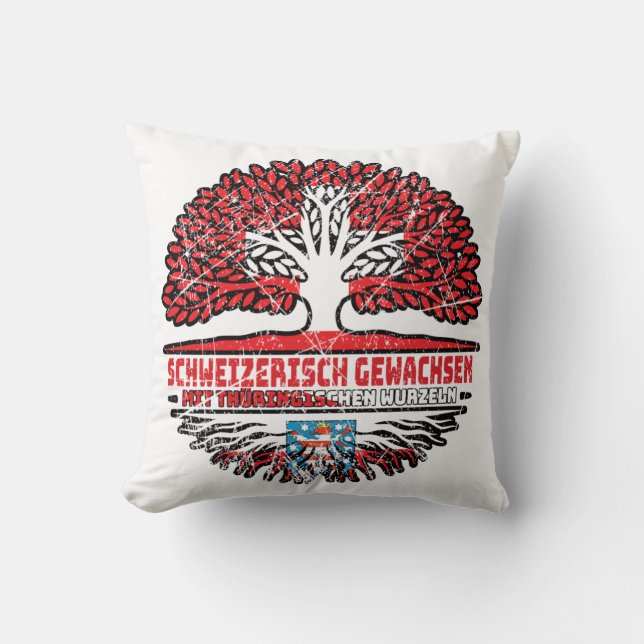 Coussin Thüringen Thuringien Suisse Suisse Arbre (Recto)