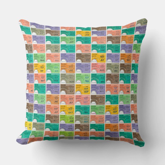 Coussin Ticket de train Montage (Recto)