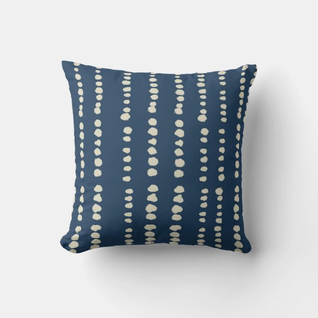 Coussin Tie and Dye Shibori Bleu Indigo (Recto)