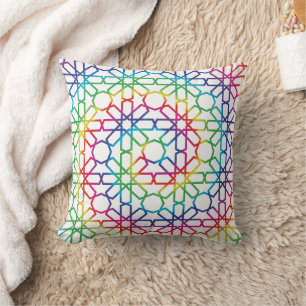 Coussin Tie Dye Marocain Zellige Art Motif (Zelij)