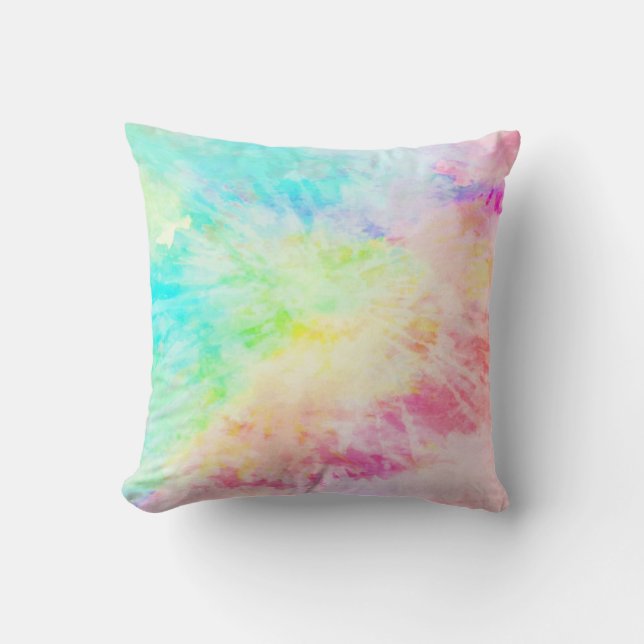 Coussin Tie teint arc-en-ciel (Recto)