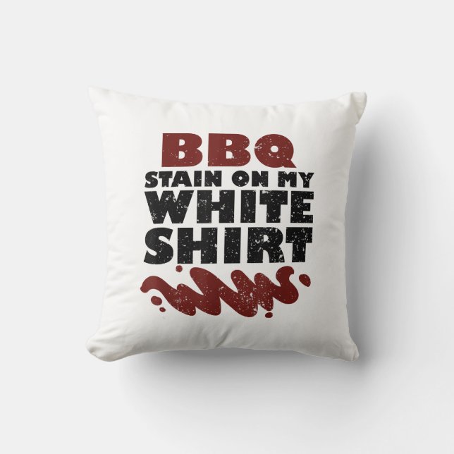Coussin Tige barbecue sur mon blanc (Recto)