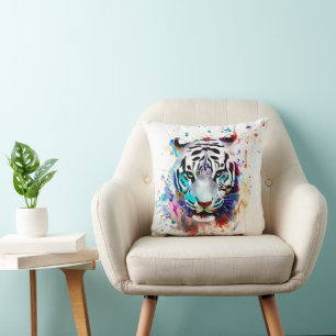 Coussin Tiger aquarella