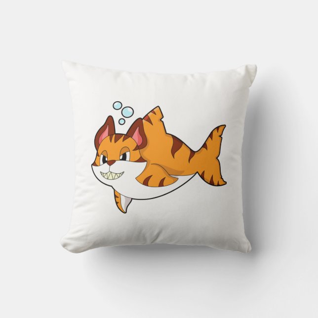 Coussin Tiger chat en Requin dans l'eau.PNG (Recto)